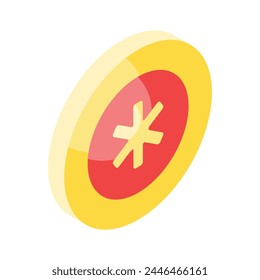 An amazing icon of medical sign in modern isometric style, ready for premium use