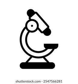 Um ícone incrível de microscópio em estilo moderno