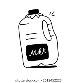 An amazing icon of milk can in modern style