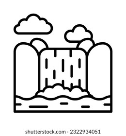 An amazing icon of niagara falls in modern style, easy to use vector