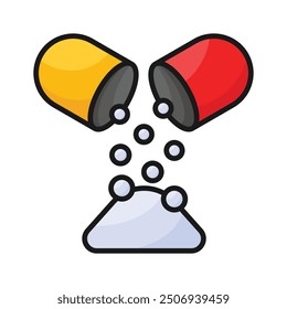 An amazing icon of opened capsule, ready to use in websites and mobile apps