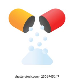 An amazing icon of opened capsule, ready to use in websites and mobile apps