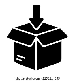 Un icono sorprendente del embalaje en un estilo moderno, fácil de usar