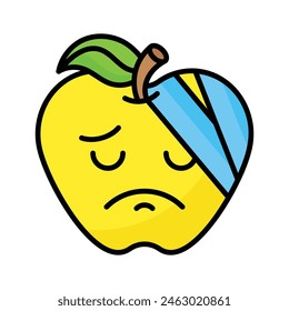 An amazing icon of pain emoji, injured, sad, expressions vector