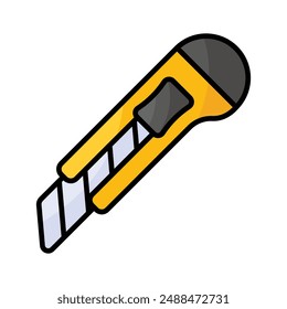 Amazing icon of paper cutter, cutting tool vector in modern design style