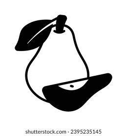 An amazing icon of pear, healthy and organic food