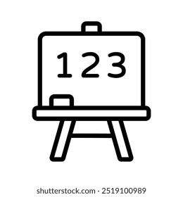 An amazing icon of school board in modern style, mathematics, calculations