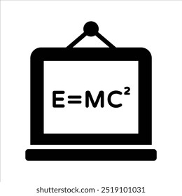 An amazing icon of school board in modern style, mathematics, calculations
