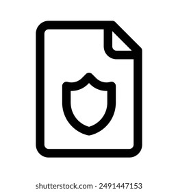 Amazing icon of secure document, ready to use vector