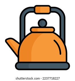 An amazing icon of tea kettle, kitchenware cooking pot