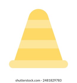 An amazing icon of traffic cone in modern style