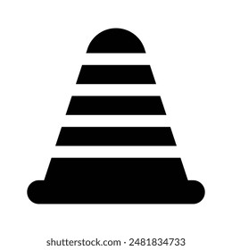 An amazing icon of traffic cone in modern style