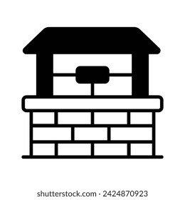 An amazing icon of water well in trendy design style