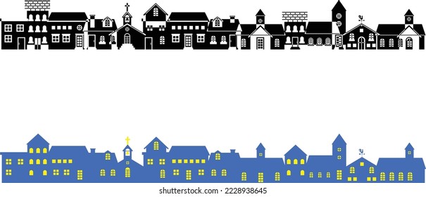 amazing illustration of  church buildings colony 