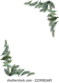 amazing illustration of merry christmas green frame
