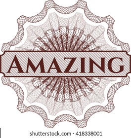 Amazing inside a money style rosette