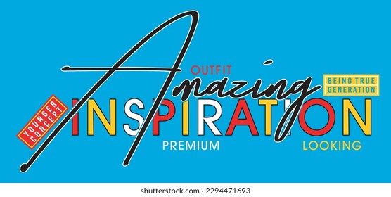 amazing inspiration typography design for trending kids wear t-shirt design. slogan, background, 