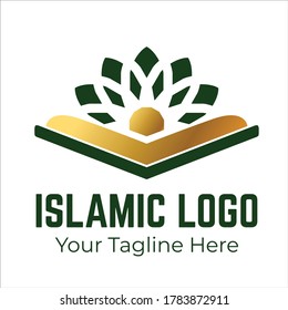 Amazing Islamic logo with gold gradient