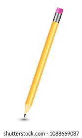 Amazing isolated pencil on pure white background. EPS 10