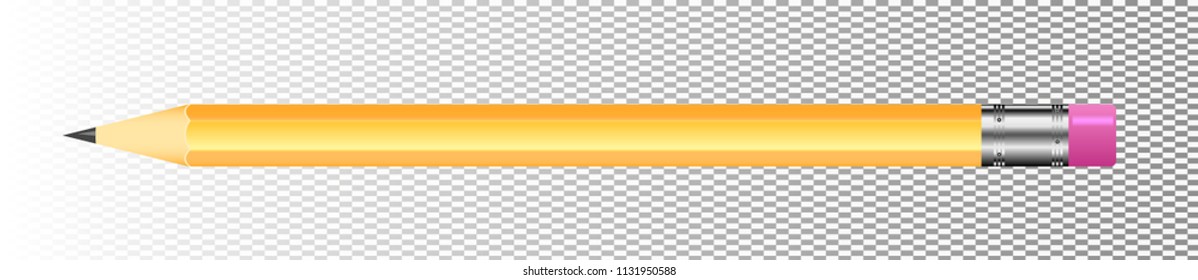 Amazing isolated pencil on transparent background. Vector illustration