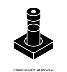 An amazing isometric style icon showing test tube