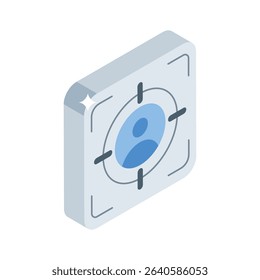 An amazing isometric style icon for target audience