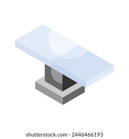 An amazing isometric vector of stretcher, hospital bed icon