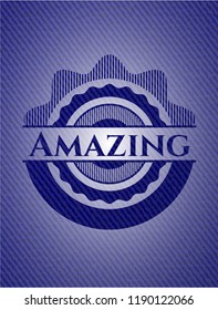 Amazing jean or denim emblem or badge background
