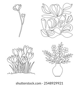 the amazing kind of flower coloring page  line art