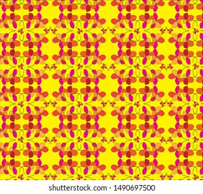 Amazing leaves pattern,  Beautiful wallpaper, fabric, illustration, Abstract flowers, Geometric pattern design