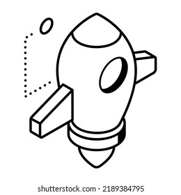 An amazing linear icon of startup 