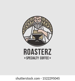 Amazing Logo Emblem For Coffee Shops, Coffee Roasting Illustrations And A Touch Of Vintage And Modern Style. 