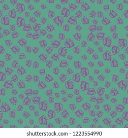 Amazing lovely fairy animal background nature shell multicolor seamless summer sea.