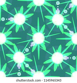 Amazing lovely magic abstract object glow splash background seamless.