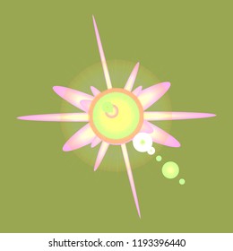 Amazing lovely magical abstract object glow splash motion.