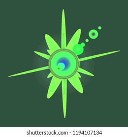 Amazing lovely magical abstract object glow splash motion.