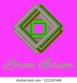 Amazing magian abstract multicolored cube geometric.