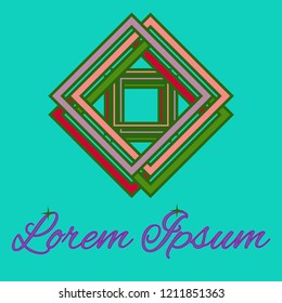 Amazing magian abstract multicolored cube geometric.