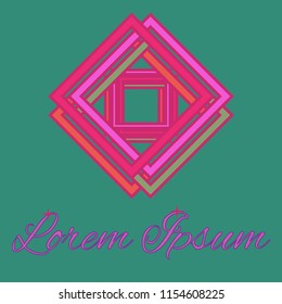 Amazing magic abstract multicolored cube geometric.