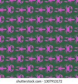 Amazing magical background animal crab mollusc.