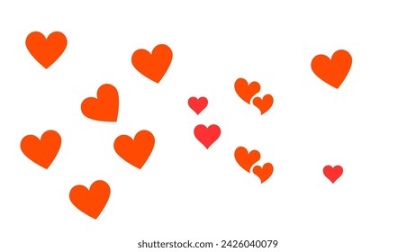 amazing and magnificent hearts icon Set of red hearts icons. hearts background Vector illustration.