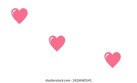 amazing and magnificent hearts icon Set of red hearts icons. hearts background Vector illustration.