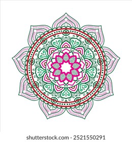 Incrível design Mandala com coloração