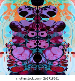 amazing marbled artwork ebru texture, exotic abstract background 
