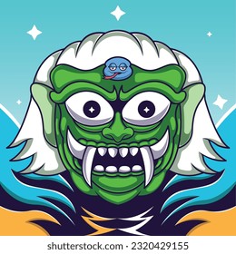 amazing mascot face t shirt art design vector illustration
