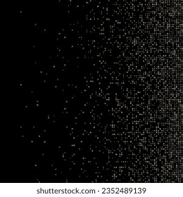 Amazing matrix background in yellow, orange, and red colors. Grid of random Tibetan symbols. Creative square vector illustration.