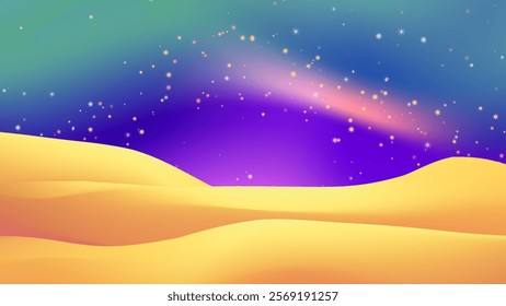 Amazing Milky Way over the sand dunes of desert. Night sky stars wallpaper background. morocco