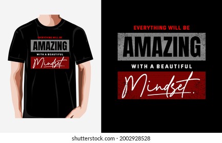 amazing mindset slogan, quotes design, typography, vector illustration
