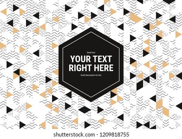 Amazing modern creative design template with golden, black and white abstract shapes for web, publishing, advertisement or presentations
