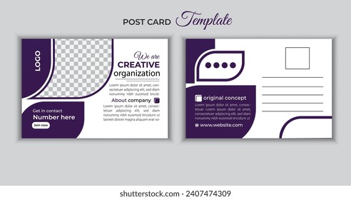 amazing and modern postcard design template. Professional business postcard design.